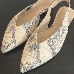 New Cole Haan python slingback flats